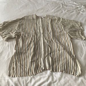 Striped swim cover up